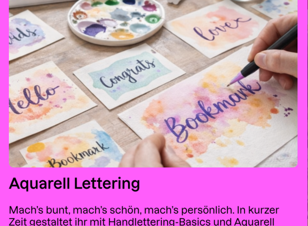 Aquarell Lettering Workshop x artsip