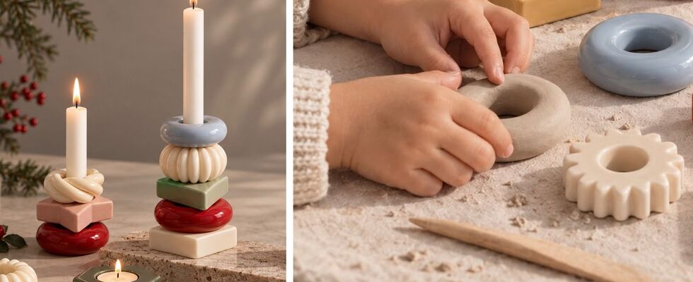 clay & connect: Making Modular Candle Holders together, ages 6+