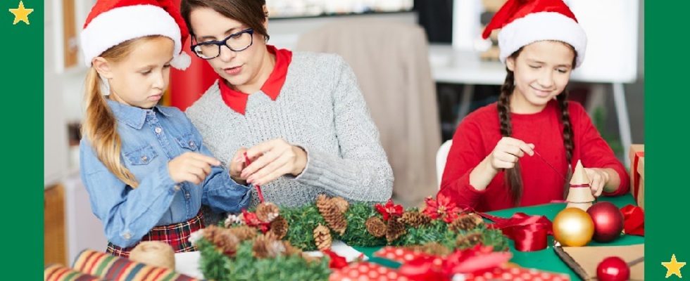 Etern-Kind-Weihnachtsbasteln