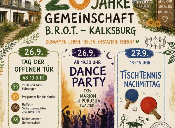 20 Jahre Gemeinschaft B.R.O.T. Kalkburg