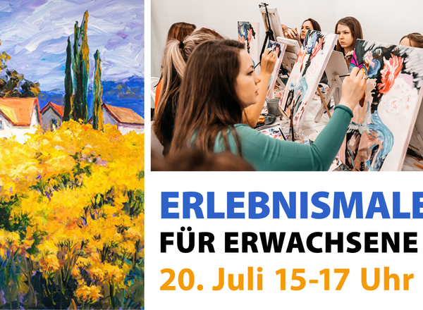 Erlebnismalerei für Erwachsene – Landschaft mit gelbem Feld