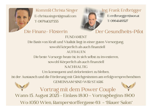 Der Gesundheitspilot & ich als Finanzflüsterin