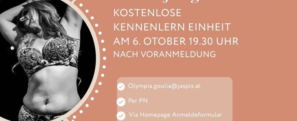 Gratis Bauchtanz-Schnupperstunde für Anfängerinnen in Wien