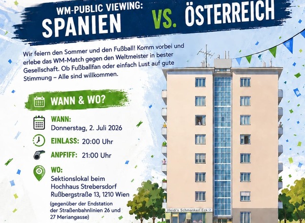 Public Viewing MännerFußball-WM Österreich gegen Spanien