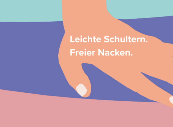 Leichte Schultern. Freier Nacken