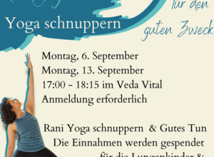 Schnuppern & Charity Yoga - Yoga machen & Gutes tun