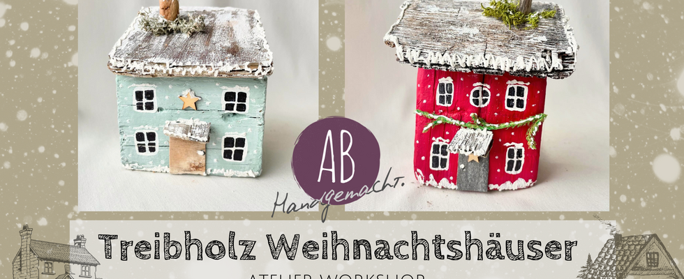 Weihnachtshäuschen aus Schwemmholz