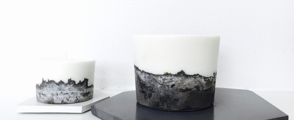 concrete candle WORKSHOP
