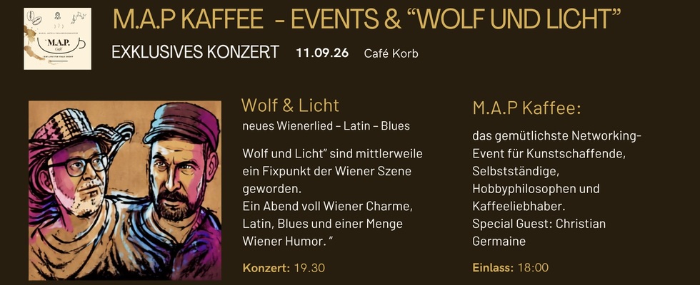 M.A.P Kaffee + Konzert "Wolf und Licht"