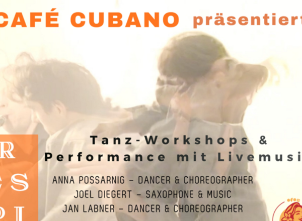 „Respire“ – Tanzworkshops & Performance mit Live-Musik in Café Cubano