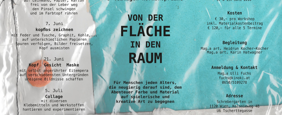 5-teilige Workshopreihe    VON DER FLÄCHE IN DEN RAUM
