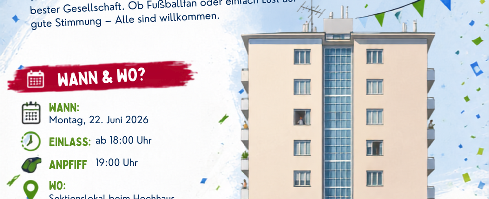 WM Public Viewing - gemeinsam Fußball WM schauen