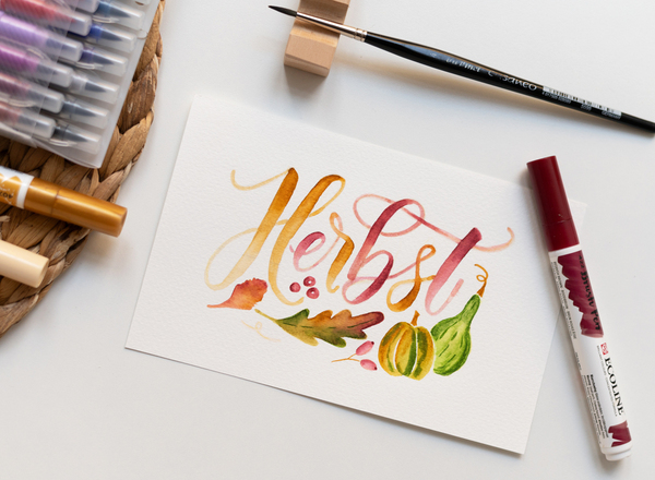 Brush Lettering & Illustration für Anfänger*innen