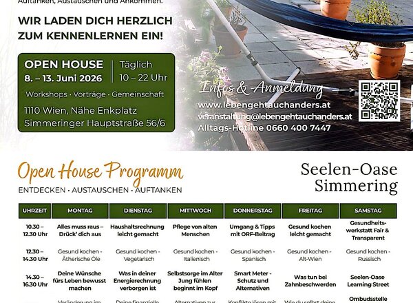 Open House Woche in der Seelen Oase Simmering! 🏡✨