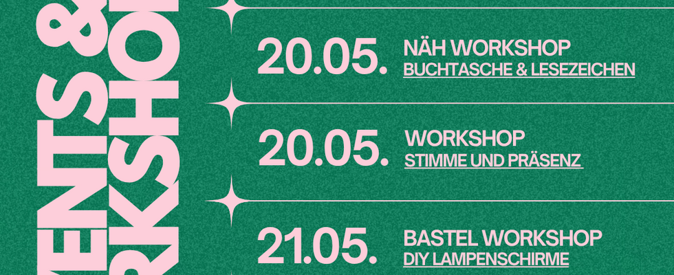 Gratis Kreativ Workshops und Events 