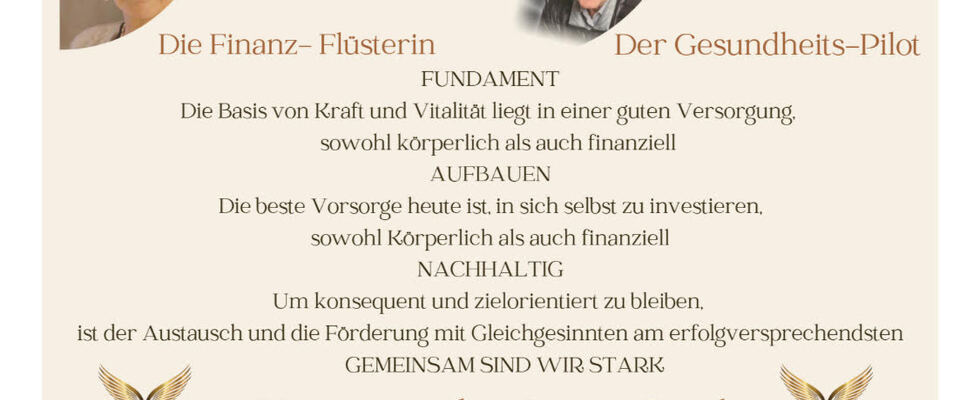 Der Gesundheitspilot & ich als Finanzflüsterin