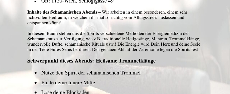 Schamanischer Trommelabend