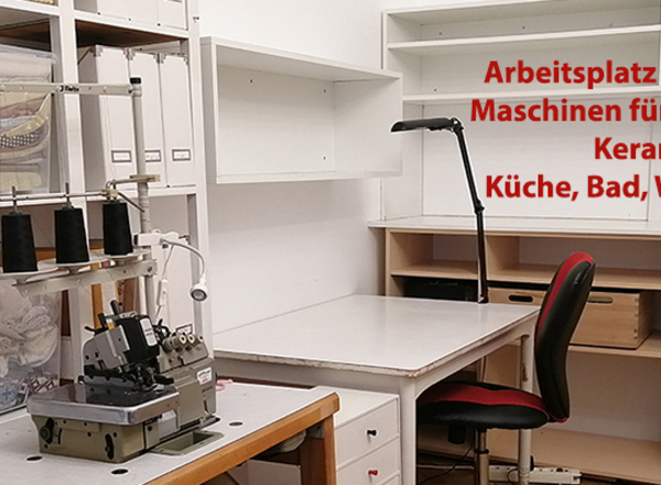Arbeitsplatz in Ateliergemeinschaft.