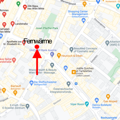 Energiegemeinschaft Fernwärme Rochus Wien Mitte