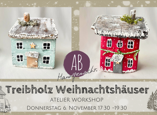 Weihnachtshäuschen aus Schwemmholz