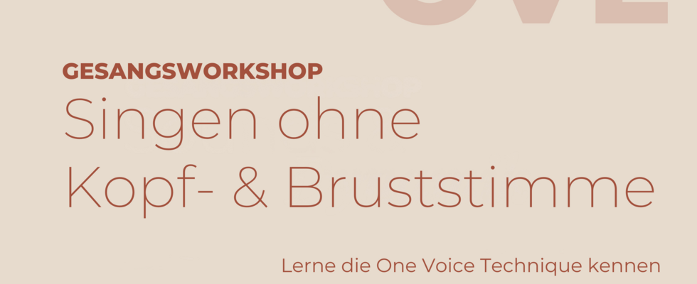 Gesangsworkshop Singen ohne Kopf- & Bruststimme