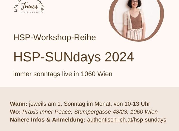 HSP-SUNdays 2024 - Workshops für Hochsensible in Wien