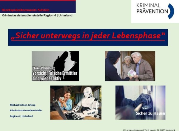 Sicher unterwegs in jeder Lebenslage - Vortrag der Kriminalprävention