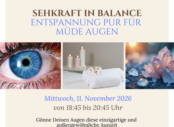 Entspannung für müde Augen - Augentraining