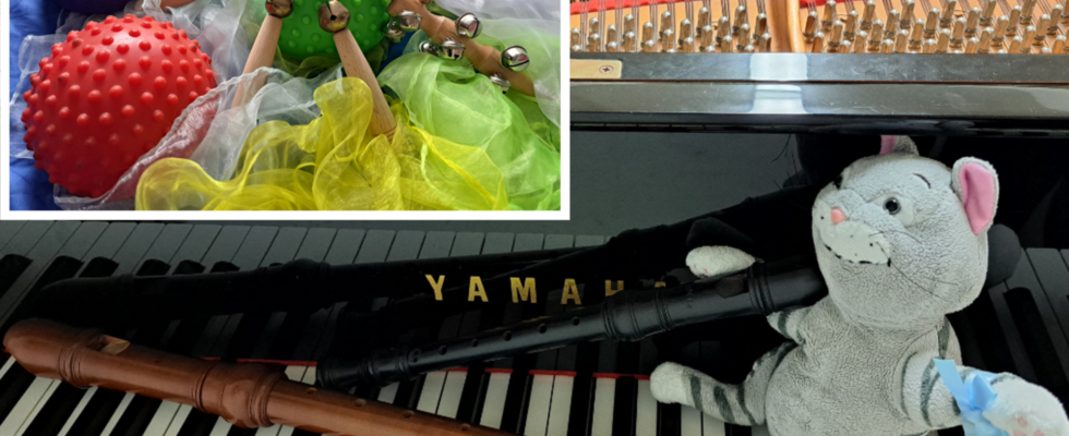 TASTEN, TANZ + TONerlebnis - Schnupperstunde zum Eltern-Kind-Kurs Kreativer Kindertanz & Basis-Musizieren mit Klavier+