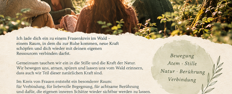 Der bewegte Frauenkreis im Wald.
