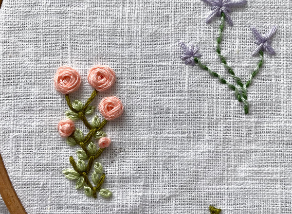 Stickworkshop Blüten, Blätter & Zweige – Linien, Knötchen und Flächen