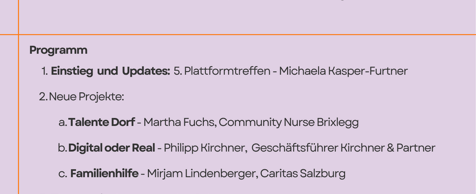 5. Plattformtreffen für soziale Themen