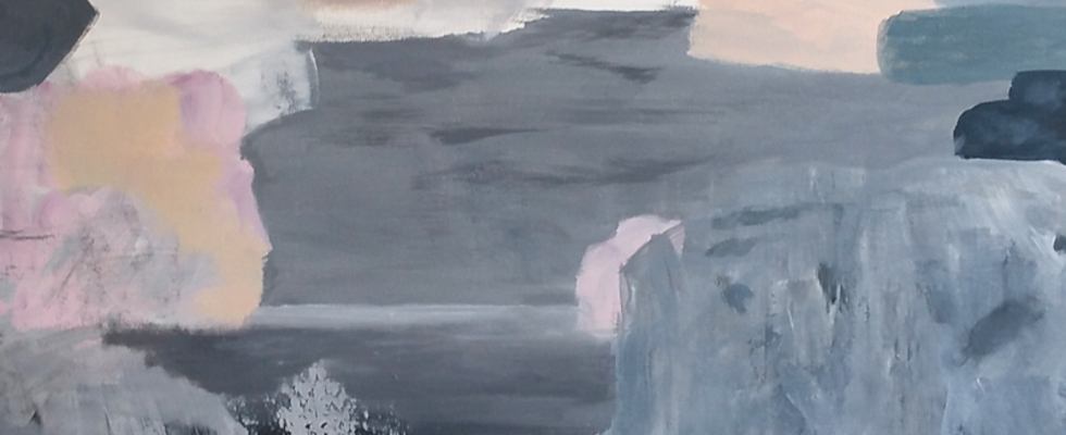 Abstraktes Malen mit Acryl am 30. März