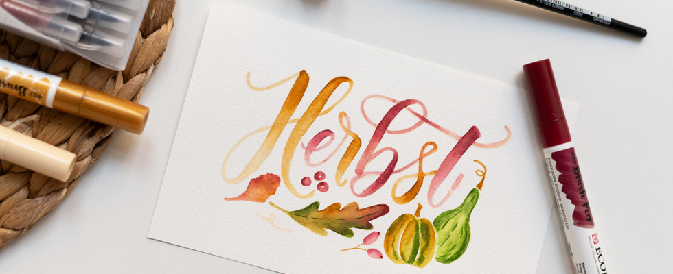 Brush Lettering & Illustration für Anfänger*innen