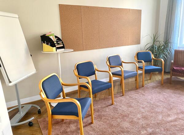 Beratungs-/Gruppen-/Therapieraum mit Parkblick