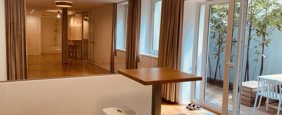 Ruhiges Büro-Loft mit Innenhofgarten/-terrasse (80m2 + 20m2 Outdoor)