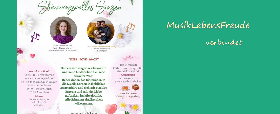 Stimmungsvolles Singen: Liebeslieder aus aller Welt