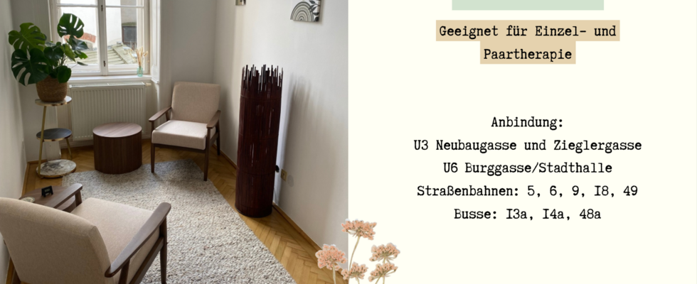 Praxisraum Mitten im 7. Bezirk - Psychotherapie, Coaching, Supervision