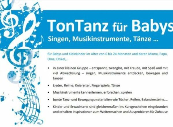 TonTanz für Babys - RESTPLÄTZE! Schnuppern nachholen bei Kursbeginn