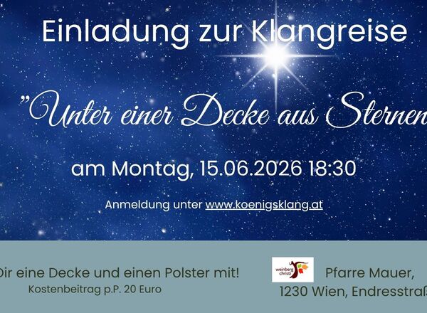 Klangreise "Unter einer Decke aus Sternen"