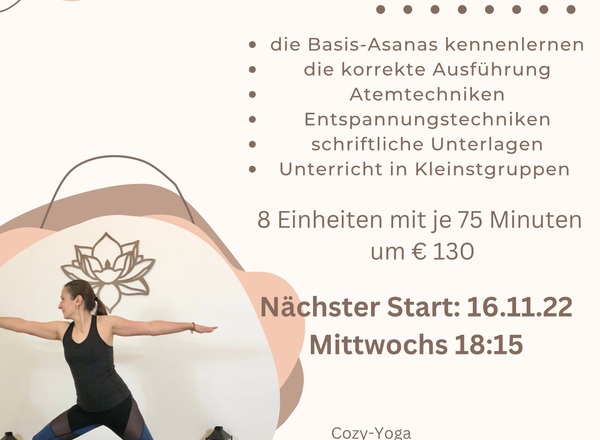 Yoga-Grundkurs für Anfänger und Wiedereinsteiger