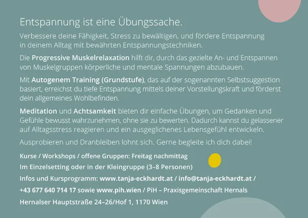 Mentaltraining in Leistungssituationen & Entspannungskurse zur Stressbewältigung – Foto 3