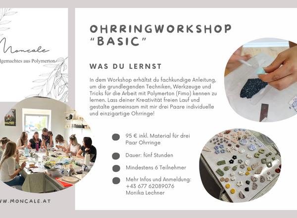 Ohrringe aus Fimo selbst gestalten - Polymerton Workshop