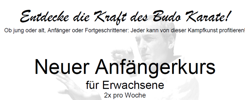 Anfängerkurs: Entdecke die Kraft des Budo Karate!
