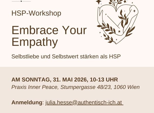 Embrace Your Empathy – Selbstliebe und Selbstwert stärken als HSP (Workshop)