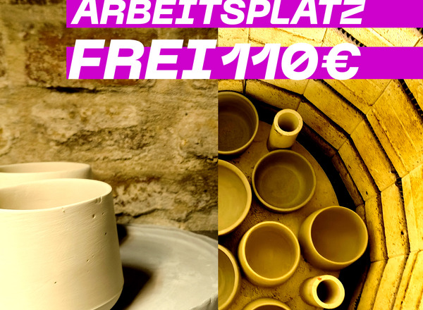 1/2 Keramik Arbeitsplatz frei , 110€