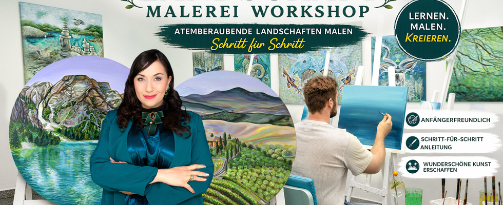 🎨 Acryl-Landschaften malen & Hugo trinken in Wien 🖌️ 3-Stunden Malkurs | Drink & Paint Workshop