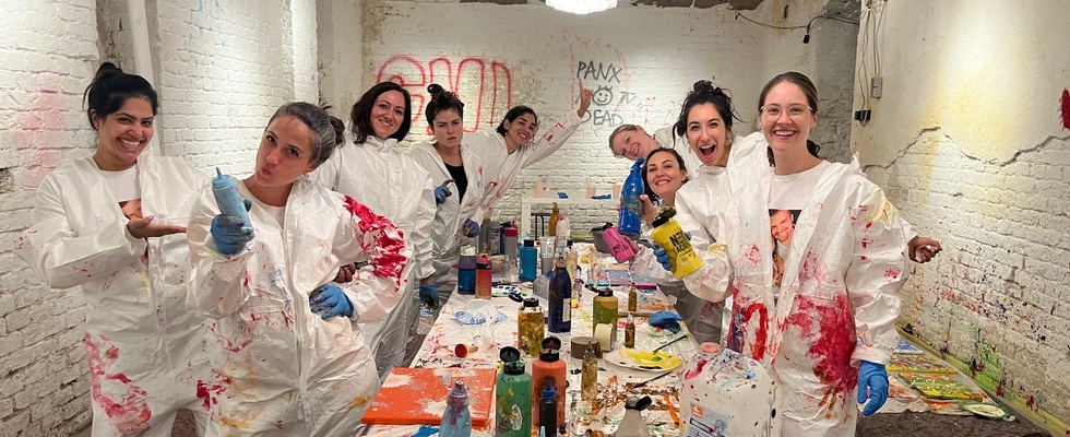 Action Painting im Kreativkeller