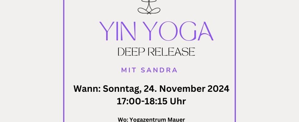 YIN YOGA DEEP RELEASE
