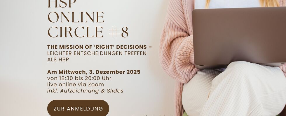 Online-Workshop : Leichter Entscheidungen treffen als HSP